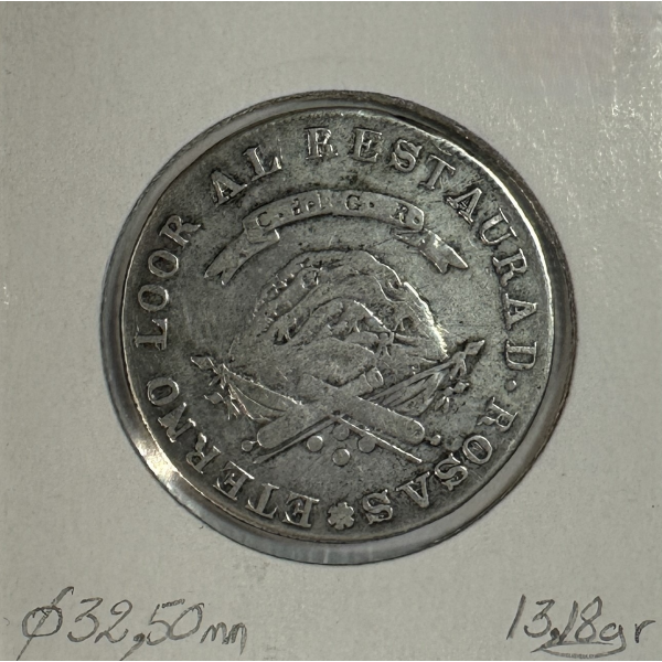 ARGENTINE - 4 REALES (1849 RB) Pièce...