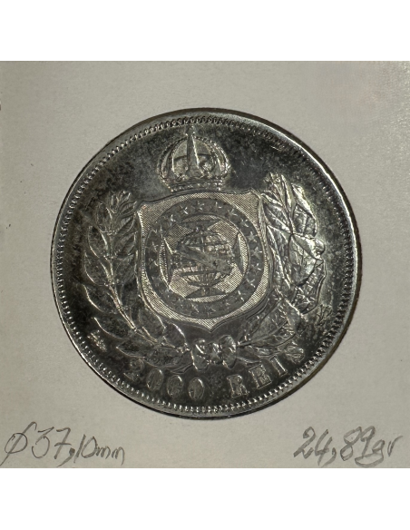 BRESIL - 2000 REIS 1868 - Pièce de Monnaie en Argent // Qualité : TB
