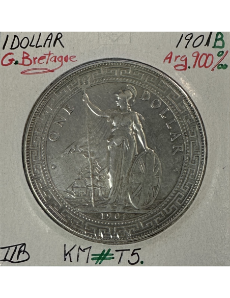 ROYAUME-UNI / GRANDE BRETAGNE (1 DOLLAR 1901B) Monnaie en Argent // TTB