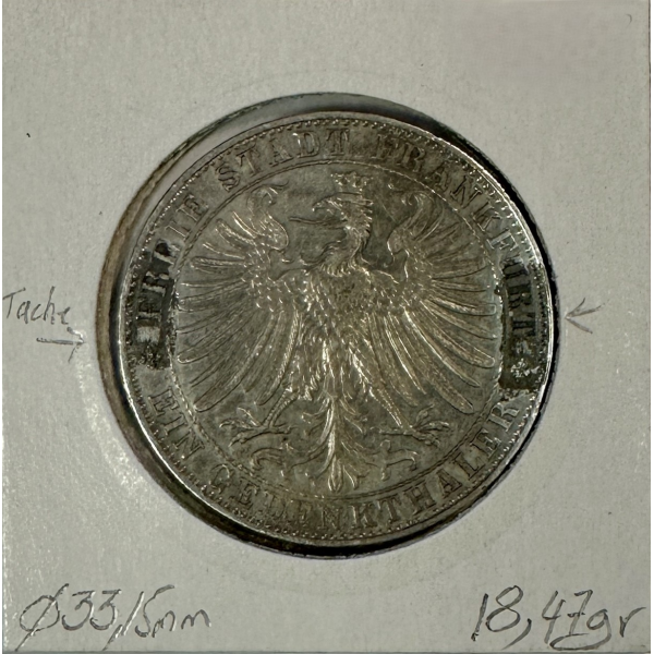 ALLEMAGNE (FRANKFORT) 1 THALER - 1863...