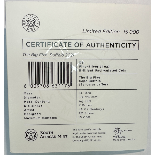 AFRIQUE DU SUD - 5 RAND - Pièce...