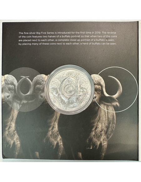AFRIQUE DU SUD - 5 RAND - Pièce Commémorative en Argent (2021) BUFFALO (BU)