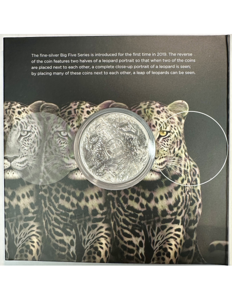 AFRIQUE DU SUD - 5 RAND - Pièce Commémorative en Argent (2020) LEOPARD (BU)