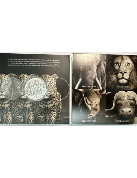 AFRIQUE DU SUD - 5 RAND - Pièce Commémorative en Argent (2020) LEOPARD (BU)