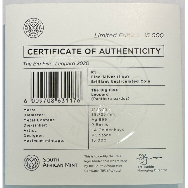 AFRIQUE DU SUD - 5 RAND - Pièce...