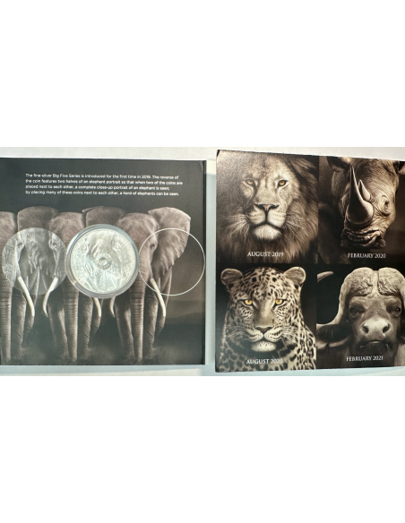 AFRIQUE DU SUD - 5 RAND - Pièce Commémorative en Argent (2019) ELEPHANT (BU)