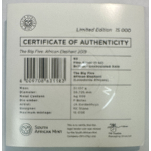 AFRIQUE DU SUD - 5 RAND - Pièce...