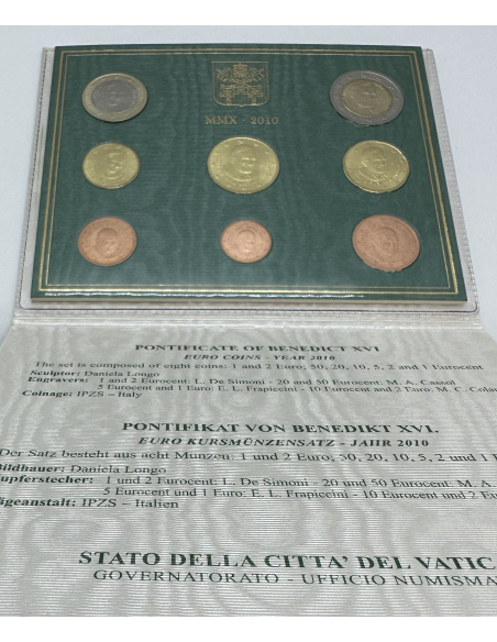Vatican - Coffret Brillant Universel 2010 - Série officielle complète des Euro