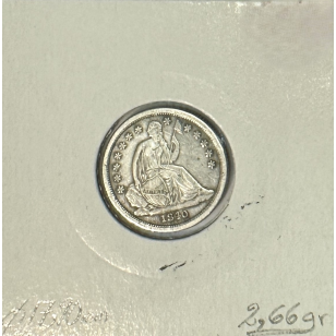ETATS-UNIS - USA - 1 DIME 1840 - Pièce de Monnaie en... 2