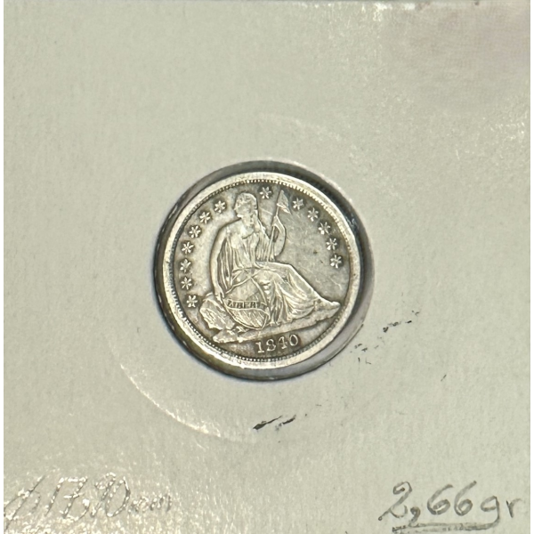 ETATS-UNIS - USA - 1 DIME 1840 -...