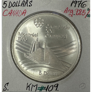 CANADA - 5 DOLLARS 1976 - Monnaie en argent - J.O de...