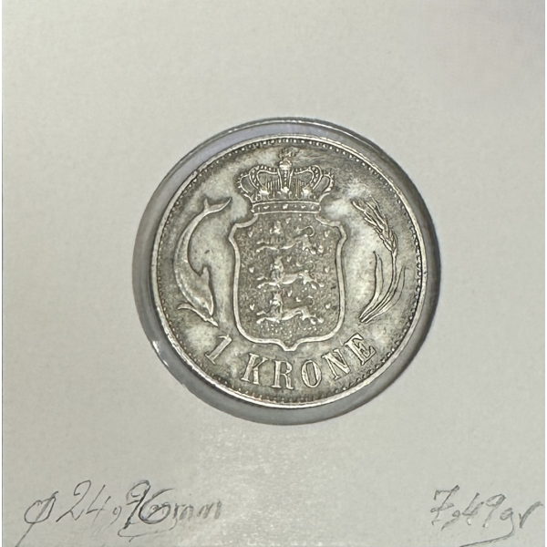 DANEMARK - 1 COURONNE 1892 - Pièce de...