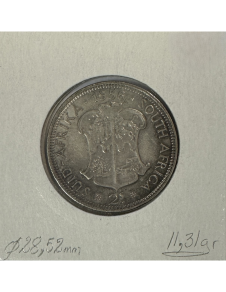 AFRIQUE DU SUD - 2 SHILLING (1956) Monnaie en Argent // TTB