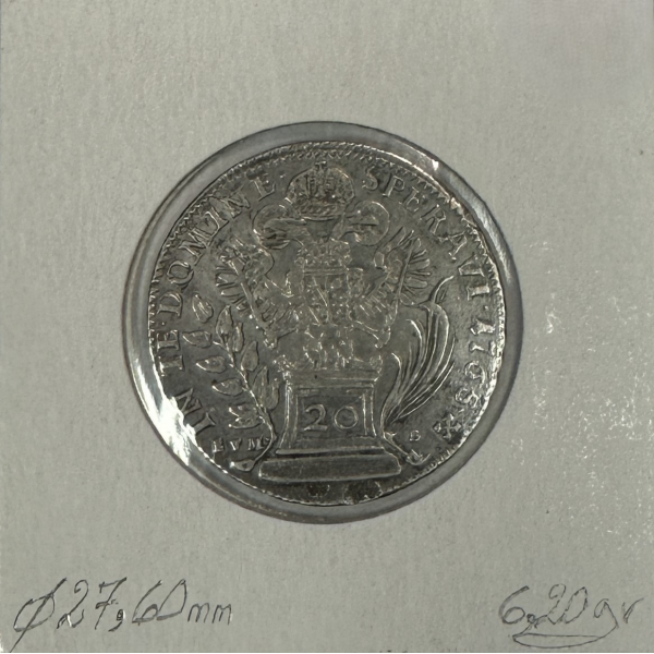 AUTRICHE - 20 KREUZER 1765 - Pièce de...