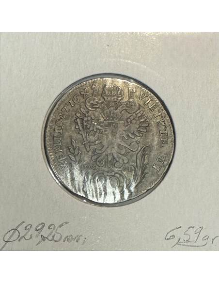 AUTRICHE - 20 KREUZER 1776 - Pièce de Monnaie en Argent // Qualité : TB