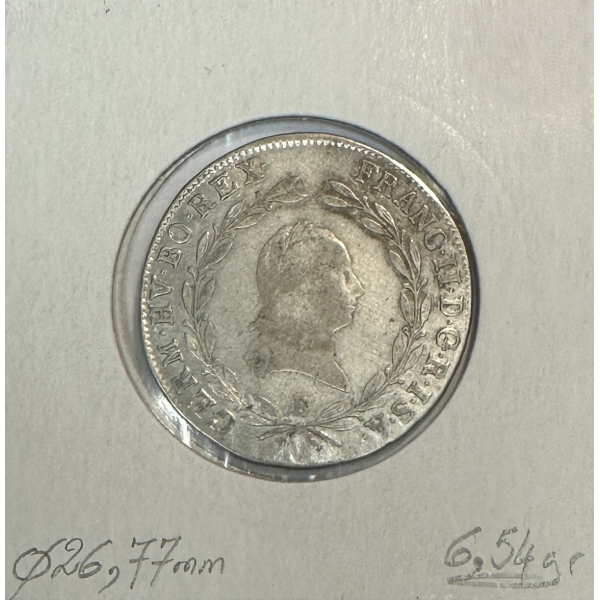 AUTRICHE - 20 KREUZER 1848 B - Pièce...