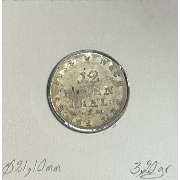 ALLEMAGNE - 1/12 THALER 1807 - Pièce...