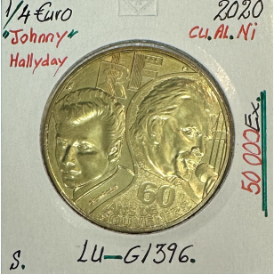 1/4 EURO DE LA FRANCE (2020) JOHNNY HALLYDAY // Qualité :...