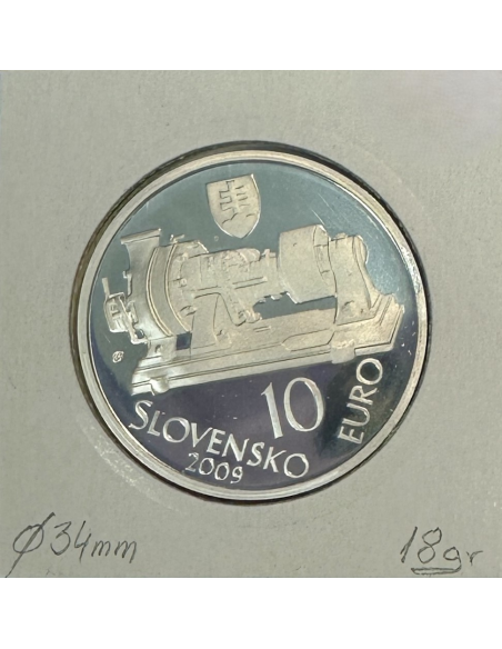 SLOVAQUIE - 10 EURO EN ARGENT - Aurel Stodola - 2009 // Qualité : BE