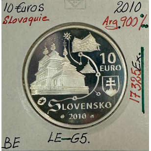 SLOVAQUIE - 10 EURO EN ARGENT - EGLISES - 2010 // Qualité...