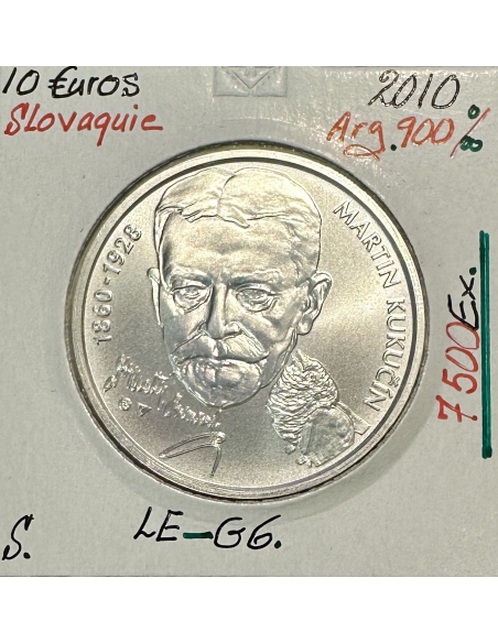 SLOVAQUIE - 10 EURO EN ARGENT - 2010 // Qualité : SUP