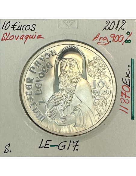 SLOVAQUIE - 10 EURO EN ARGENT - 2012 // Qualité : SUP