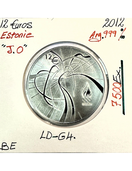 ESTONIE - 12 EURO 2012 // Pièce de Monnaie en Qualité : BE