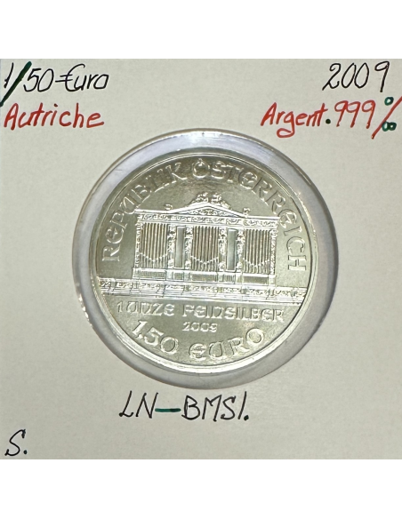 AUTRICHE - 1 EURO 1/2 EN ARGENT - Orchestre Philharmonique // 2009
