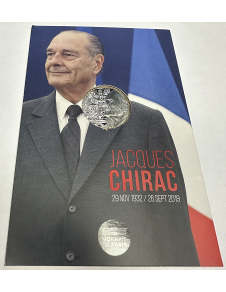 France - 10 Euro 2020 - JACQUES CHIRAC - Monnaie en Argent - La Monnaie de Paris