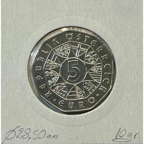 AUTRICHE - 5 EURO EN ARGENT - 2002 //...