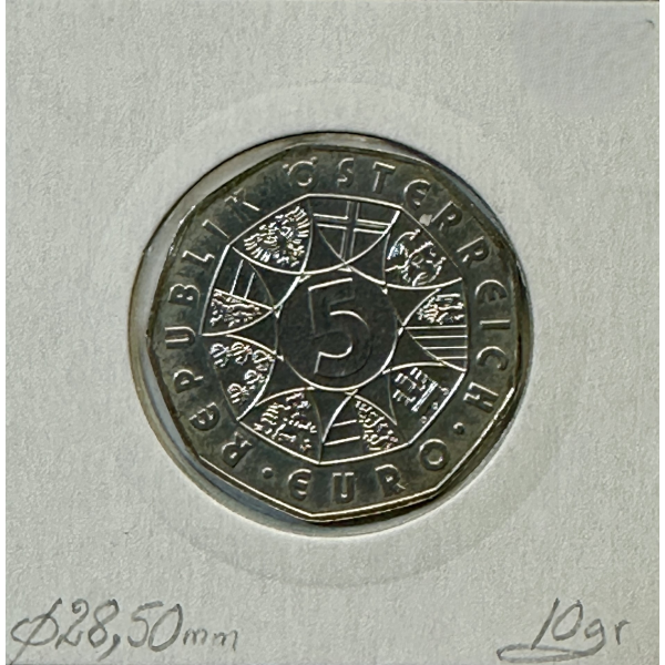 AUTRICHE - 5 EURO EN ARGENT (2009) //...