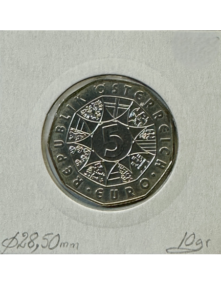 AUTRICHE - 5 EURO EN ARGENT (2009) // Qualité : SUP