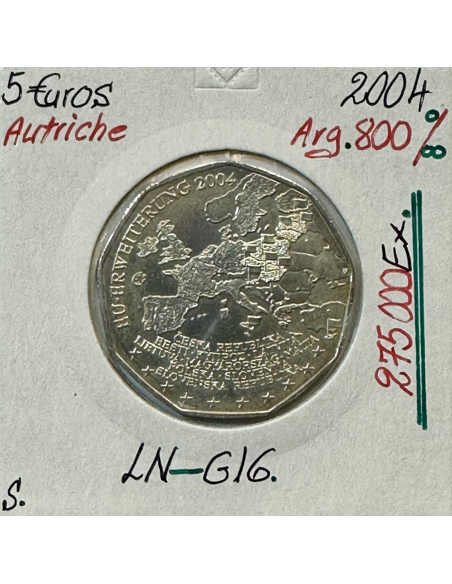 AUTRICHE - 5 EURO EN ARGENT (2004) // Qualité : SUP