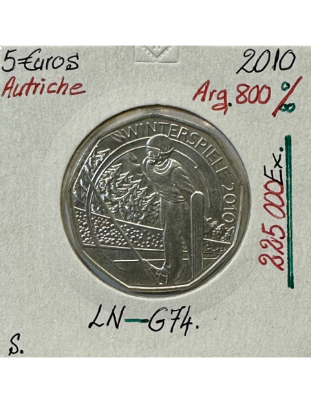AUTRICHE - 5 EURO EN ARGENT (2010) // Qualité : SUP