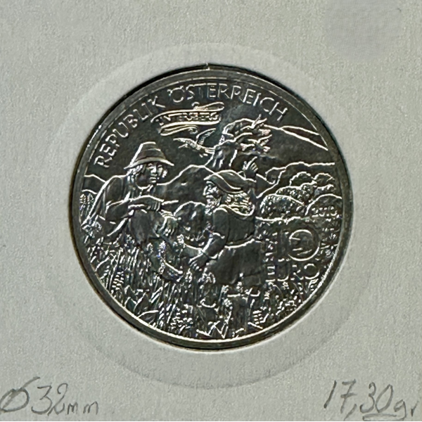 AUTRICHE - 10 EURO EN ARGENT (2010)...