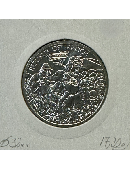 AUTRICHE - 10 EURO EN ARGENT (2010) Charlemagne // Qualité : SUP