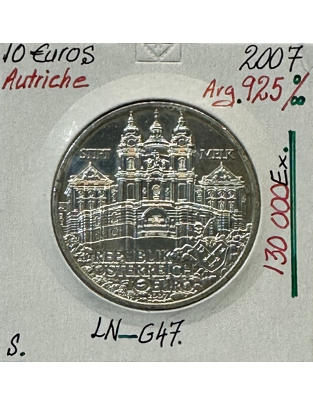AUTRICHE - 10 EURO EN ARGENT (2007) // Qualité : SUP