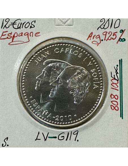 Espagne - 12 Euro 2010 en Argent - Qualité : SUP (REF 1)