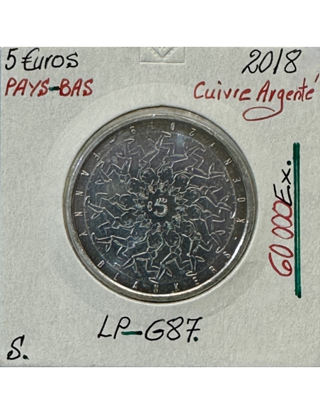 PAYS-BAS - 5 EURO 2018  en Cuivre Argenté // Qualité : SUP