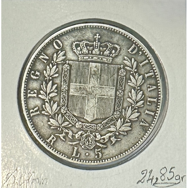ITALIE - 5 LIRE 1870 R (VITTORIO...