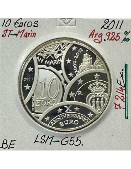 SAINT-MARIN - 10 Euro Commémorative 2011 en Argent // Qualité : BE