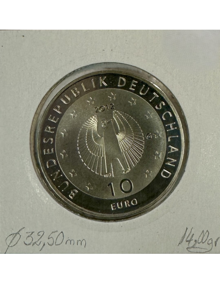ALLEMAGNE - 10 EURO 2012G - Pièce de monnaie en Cupro Nickel // TTB