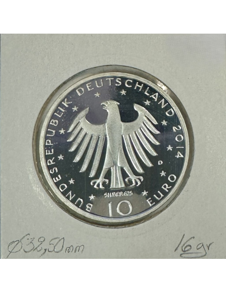 ALLEMAGNE - 10 EURO 2014D - Pièce de monnaie en argent // Qualité : BE