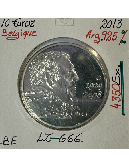 BELGIQUE - 10 EURO 2013 - Pièce de Monnaie en Argent // Qualité : BE