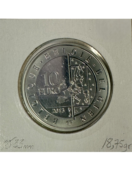 BELGIQUE - 10 EURO 2013 - Pièce de Monnaie en Argent // Qualité : BE