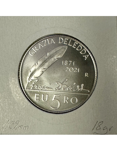 ITALIE - 5 EURO 2021 - Pièce de Monnaie en Argent // Qualité : SUP