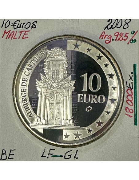 MALTE - 10 EURO 2008 - Pièce de monnaie en argent // Qualité : BE