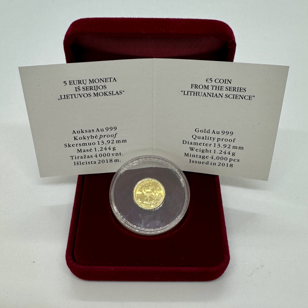 LITUANIE - PIECE DE 5 EURO EN OR BE...