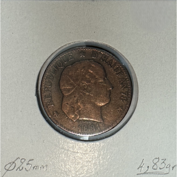 HAITI - 1 CENTIME 1881 - Pièce de...