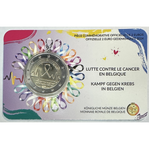 BELGIQUE - 2 EURO 2024 - LUTTE CONTRE LE CANCER // COIN CARD